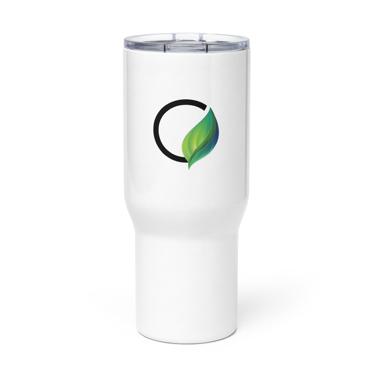 Travel mug with a handle
